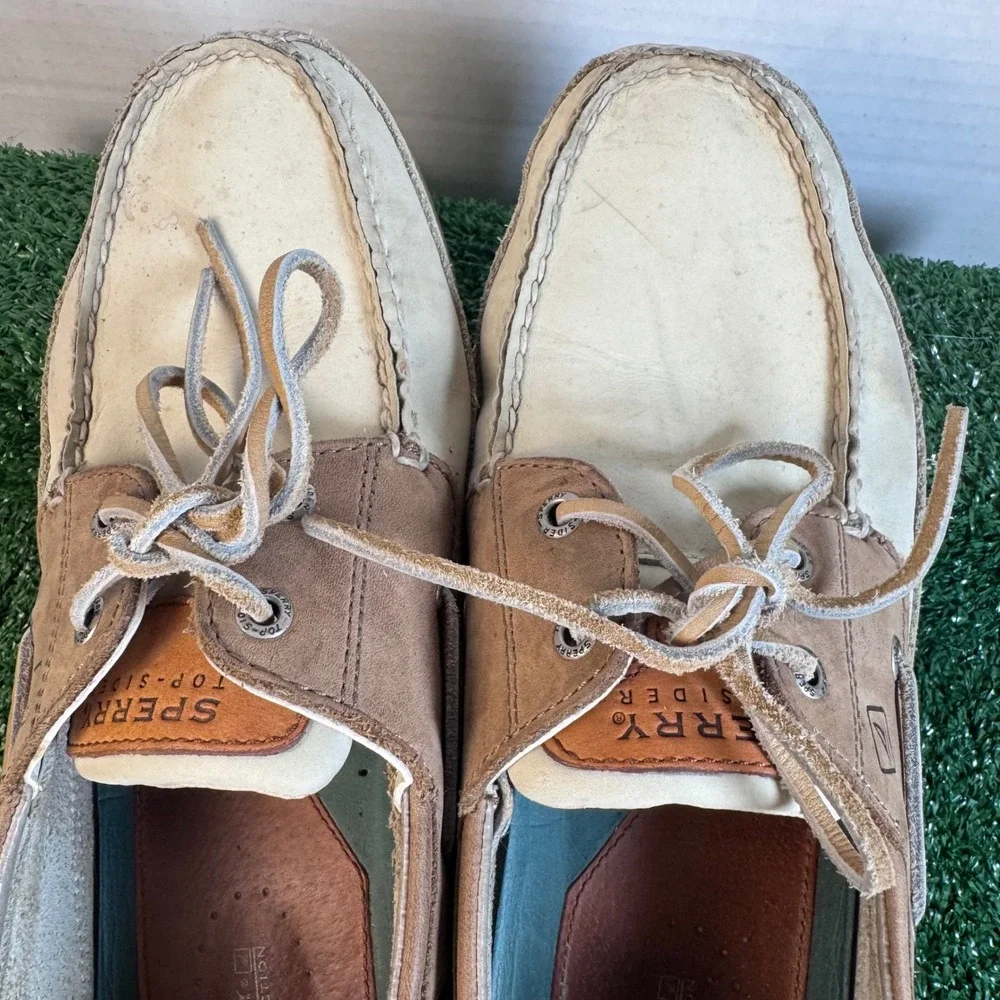Sperry Top-Sider Mako Men 12M Tan Brown Leather Boat Shoes 0768101 Deck Loafers